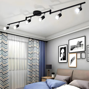 Modern Iron Multi-Head Track Ceiling Light  for Kitchen Bedroom