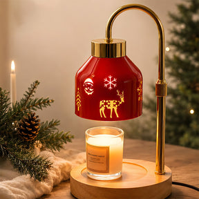 Creative Dimmable Wooden Iron Christmas Candle Lamp for Bedroom