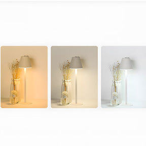 Tall-Stem Mushroom Acrylic Rechargeable Touch Control Table Lamp for Bedroom