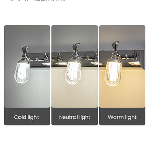 Silver Metal Simple Long Bathroom Wall Lights