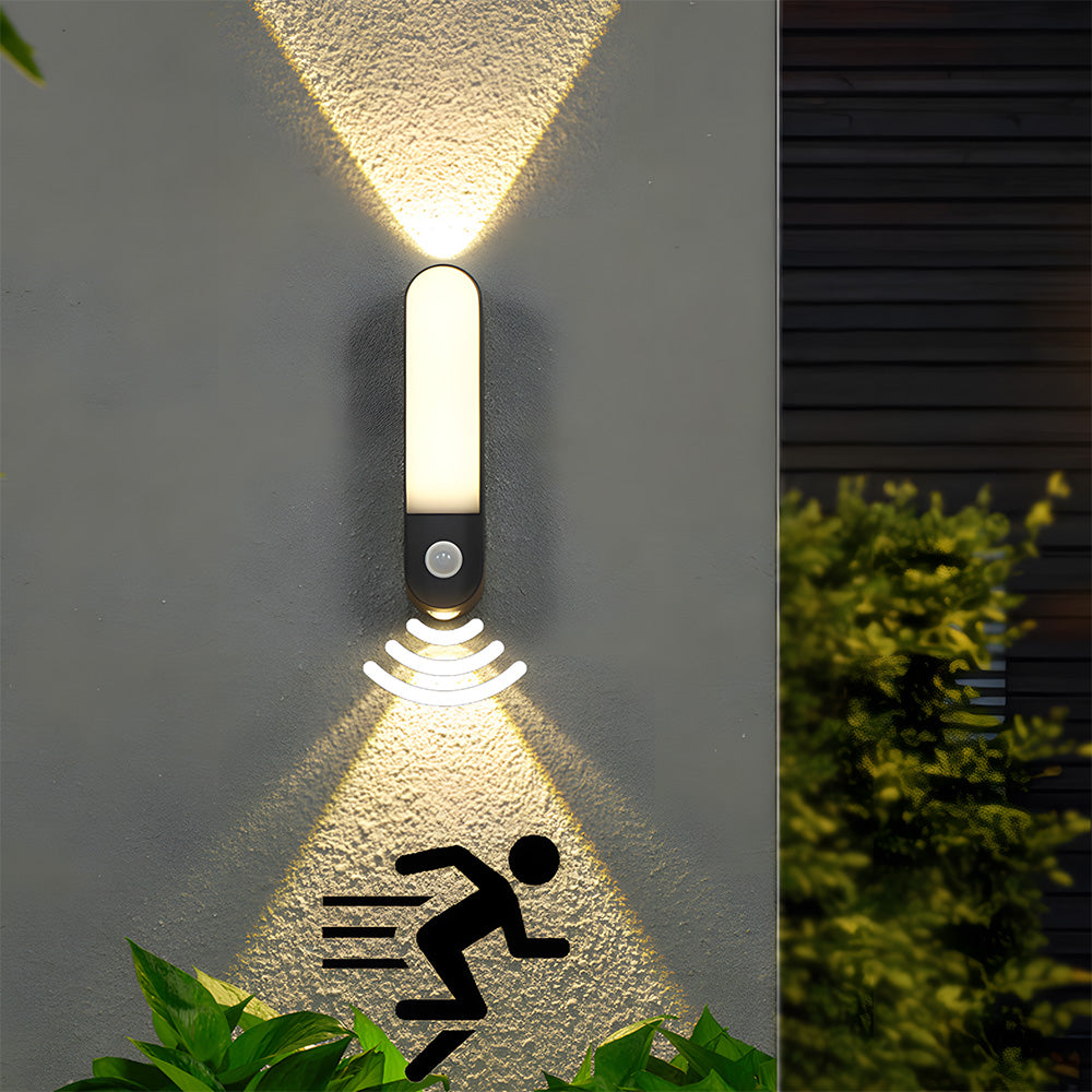 Up and Down Motion Sensor Aluminium Outdoor Wall Lights for Doorways