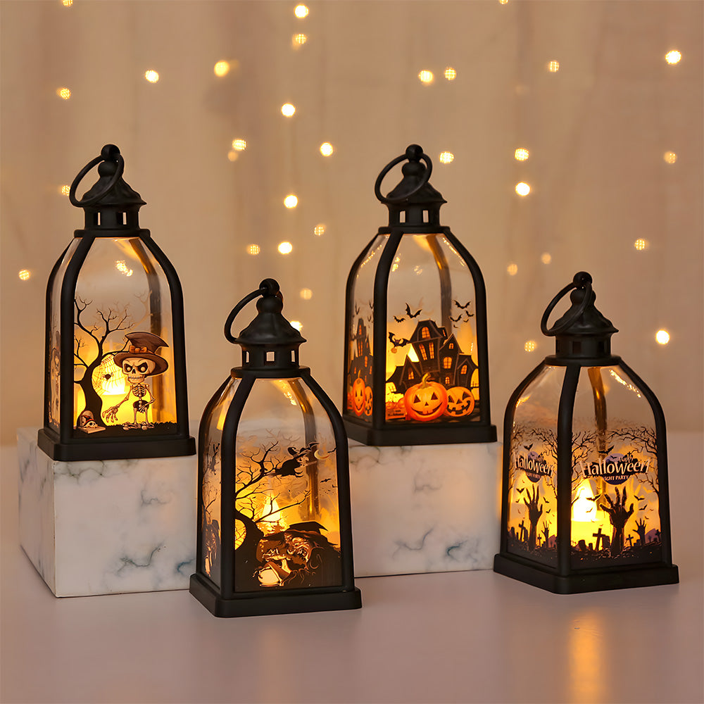 Indoor Decor Witch Bat LED Halloween Table Lamp for Night Party