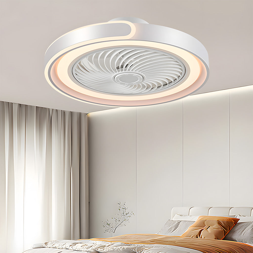 Modern LED Dimmable Ceiling Fan With Remote Light