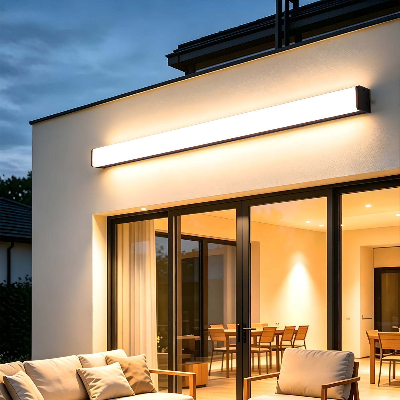 Linear Aluminium IP55 Waterproof LED Outdoor Wall Lights for Garden Patio