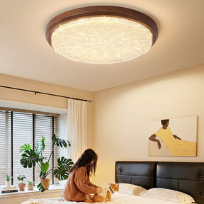 Modern Starlight LED Flush Mount Ceiling Light Round Lamp for Bedroom