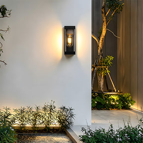 Vintage Aluminium Glass Wall Lights for Entryway Patio