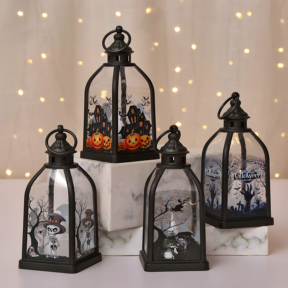 Indoor Decor Witch Bat LED Halloween Table Lamp for Night Party