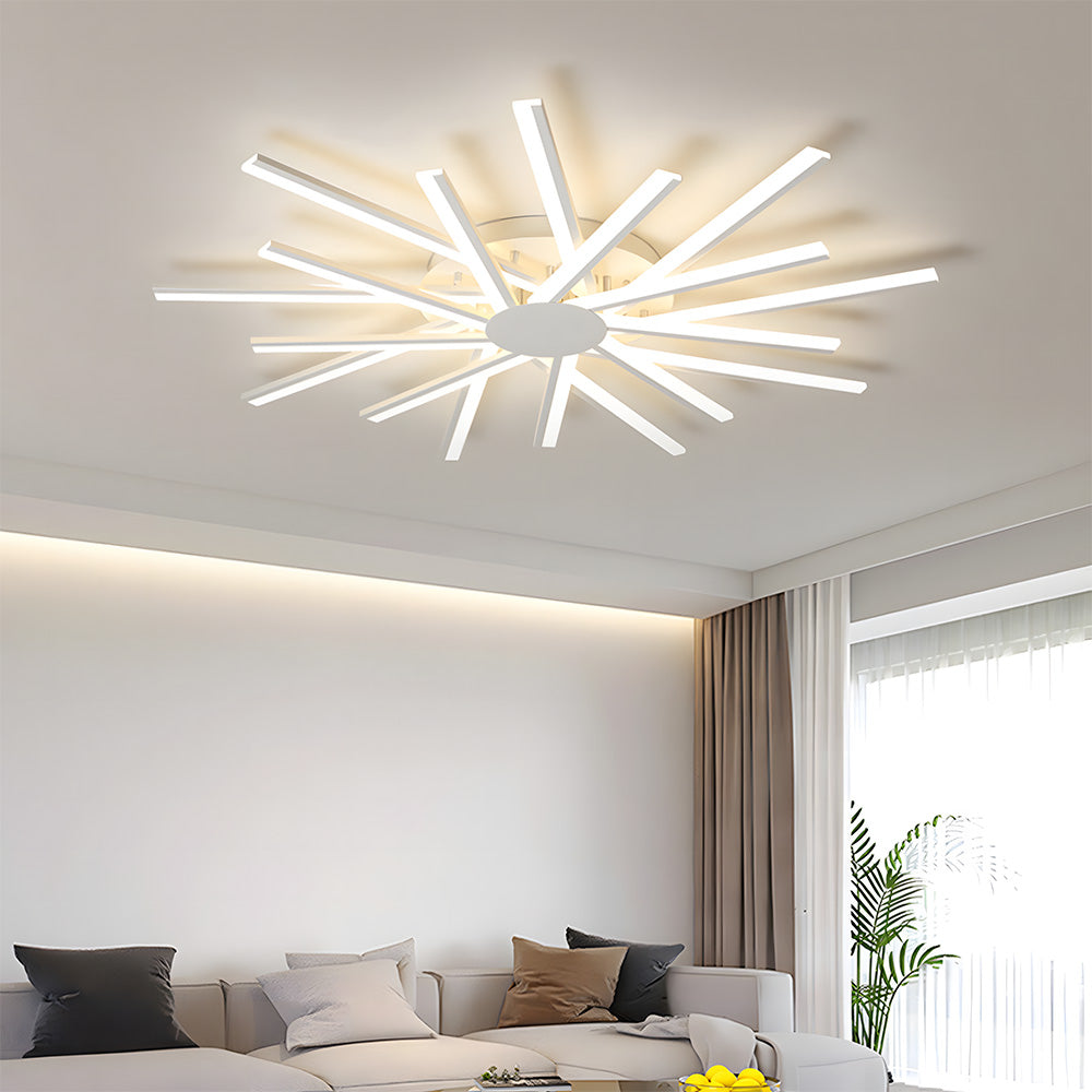Stylish Multi Arm Acrylic LED Ceiling Lights for Living Room