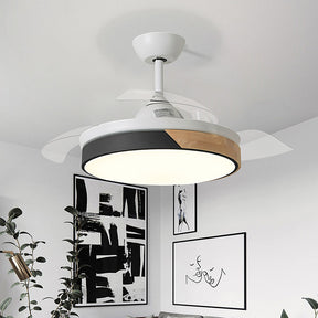 Acrylic Macaron Restaurant Simple Ceiling Fan With Light