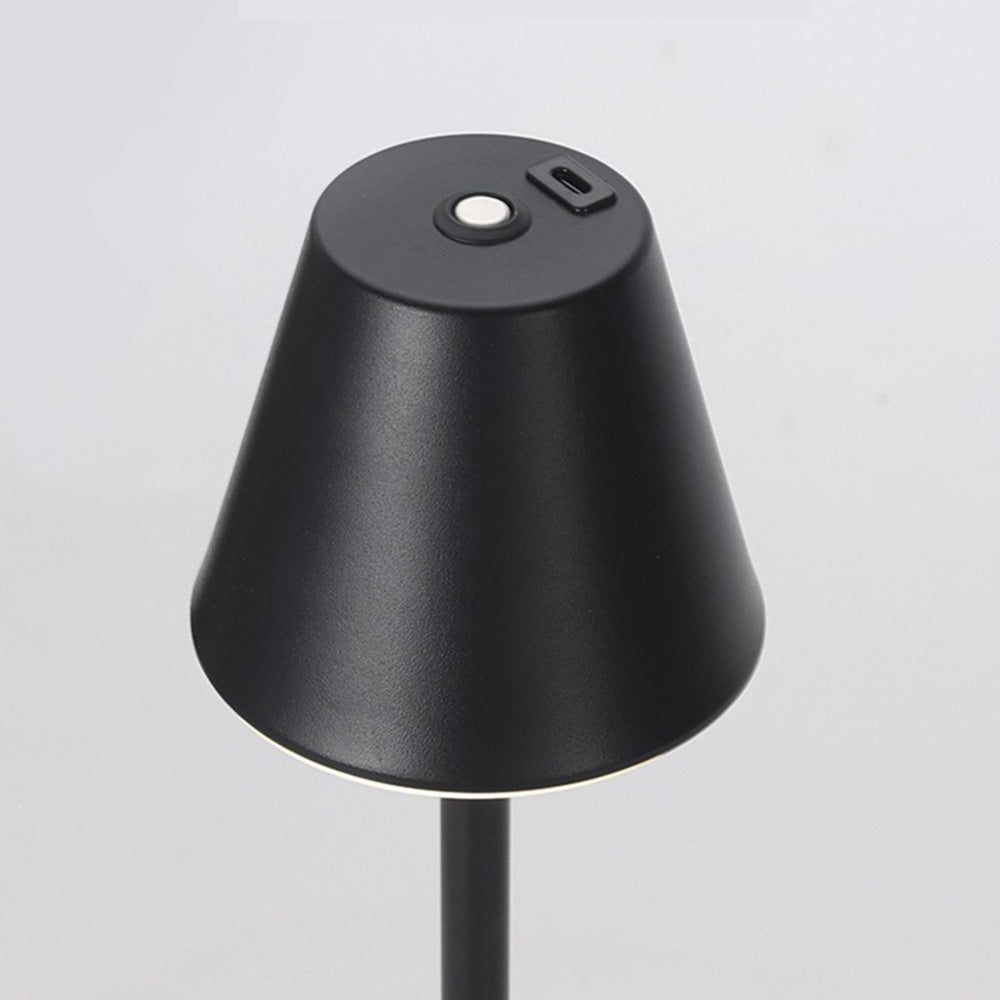 Tall-Stem Mushroom Acrylic Rechargeable Touch Control Table Lamp for Bedroom