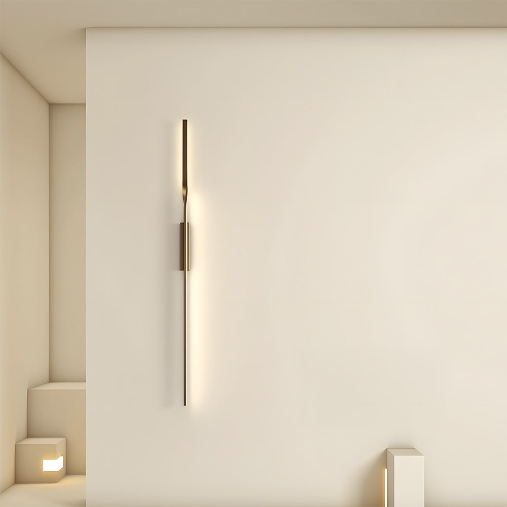 Modern Linear Black LED Wall Lamp for Living Room Bedroom