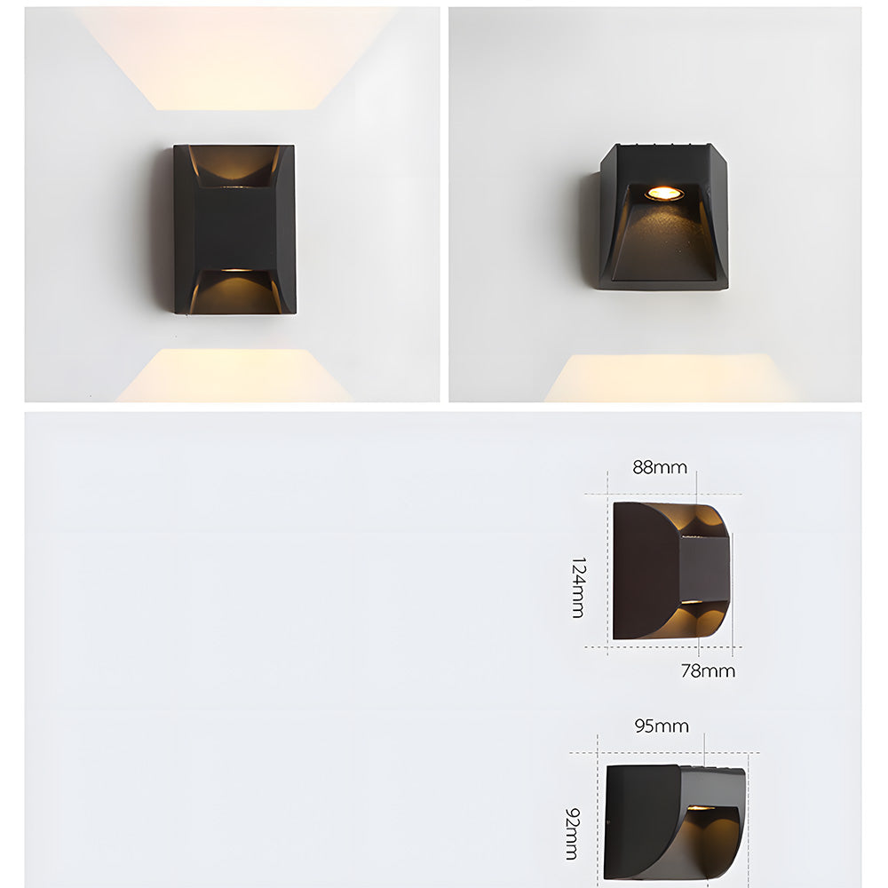 Semicircular Aluminium Acrylic LED Outdoor Wall Lights for Patio Yard