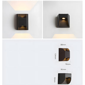 Semicircular Aluminium Acrylic LED Outdoor Wall Lights for Patio Yard