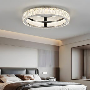 Crystal Aluminium Ring Trim LED Ceiling Light for Living Room