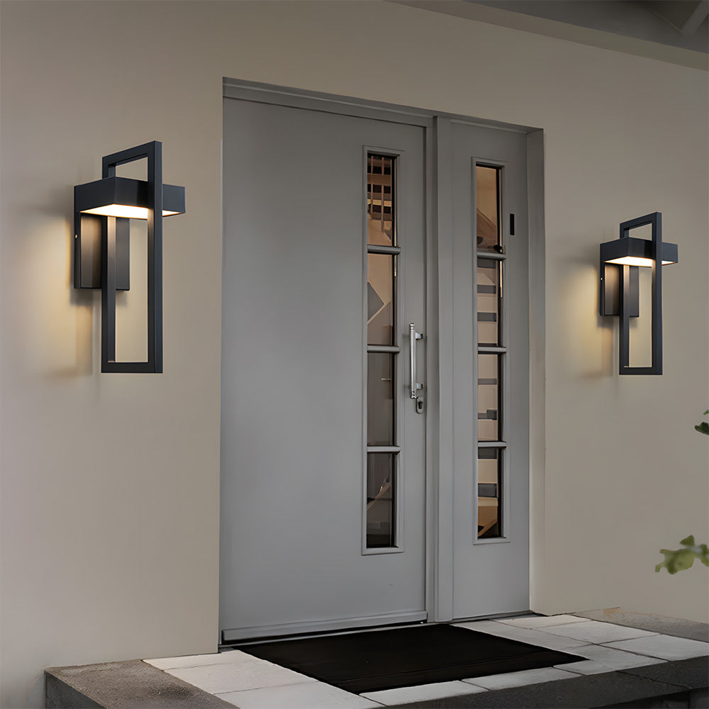 Modern Waterproof Geometric Outdoor Wall Lights for Porch Entrance