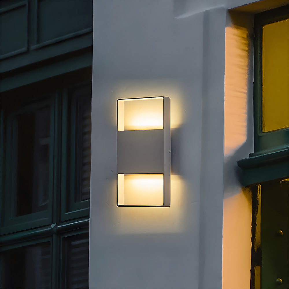 IP65 Aluminium Glass LED Outdoor Garden Wall Lights
