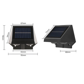 Minimalist Black IP65 Weatherproof Solar Powered Exterior Wall Lights, Dusk-to-Dawn
