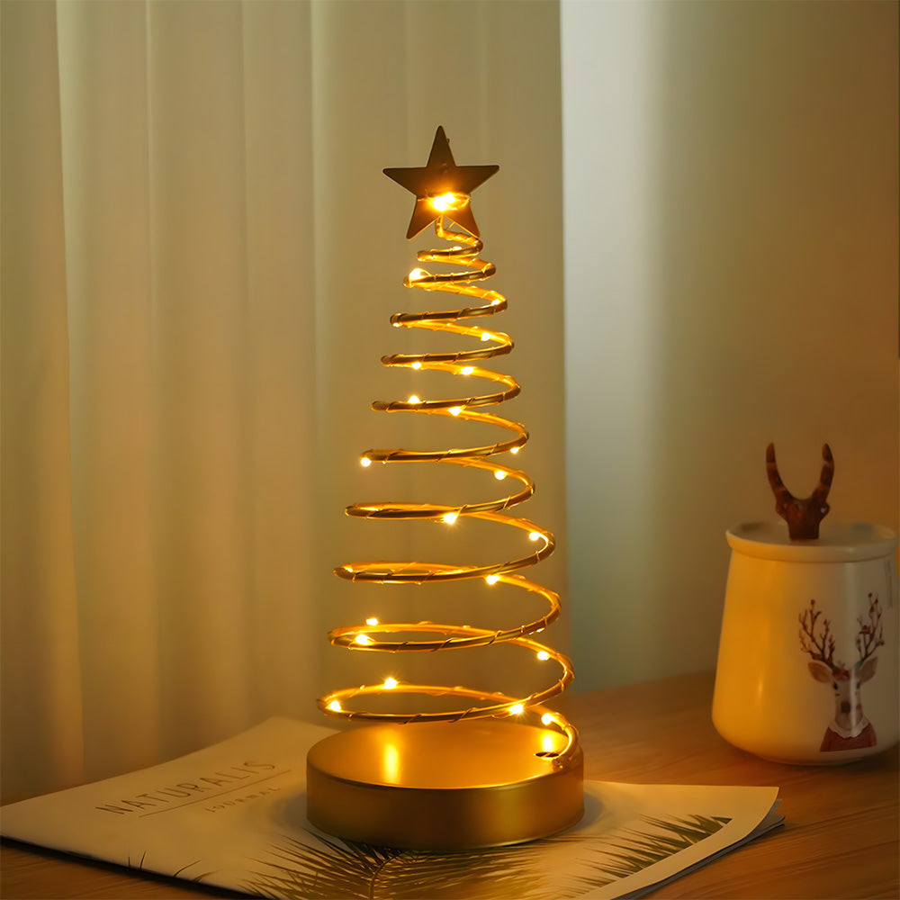 Modern Gold Tree Lights LED Christmas Lightings for Bedside