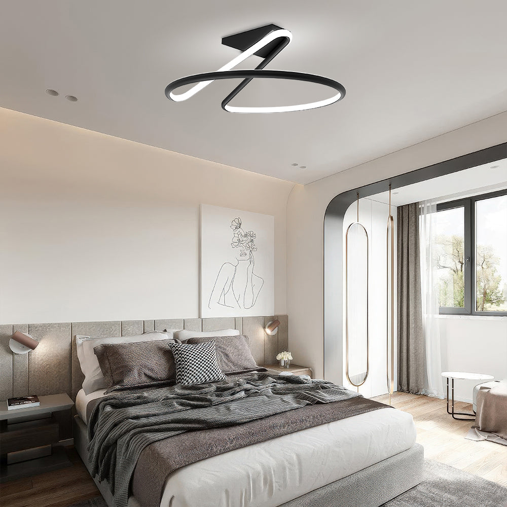 Creative Personality Bedroom Led Semi Flush Ceiling Lights