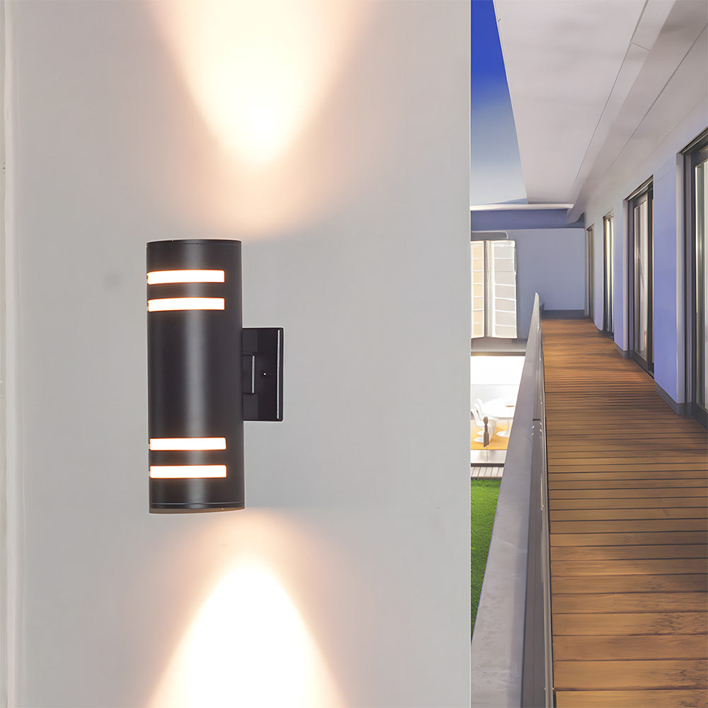 Cylindrical Aluminium Outdoor Wall Lights for Living Room