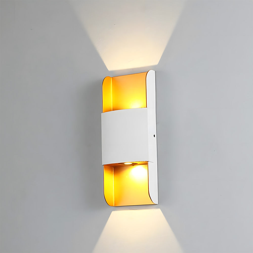 Geometric Rectangular Aluminium Outdoor Wall Lights for Hallway
