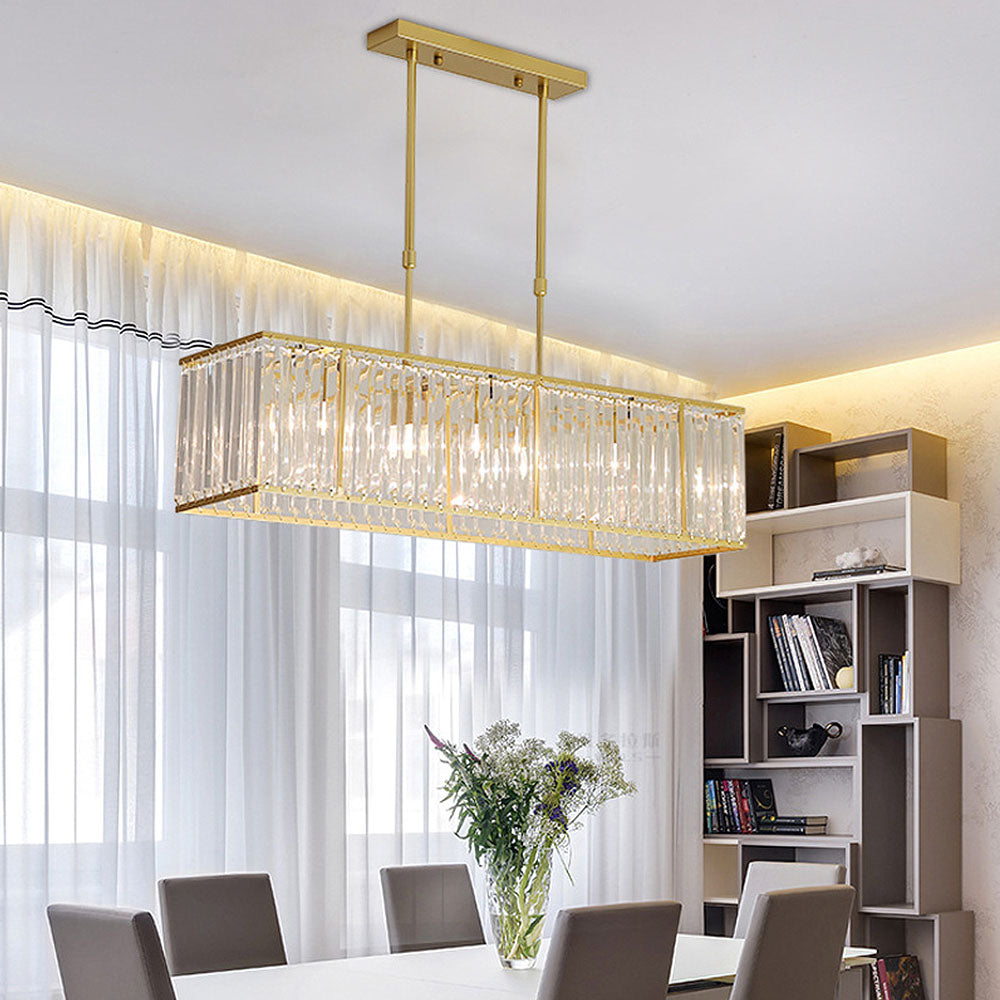 Nordic Simple Crystal Island Lamps For Kitchen