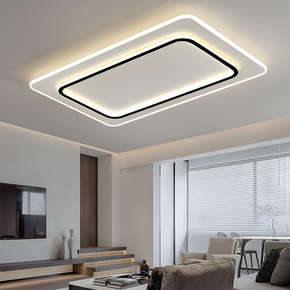 Simplistic Creative White Metal LED Bedroom Ceiling Light