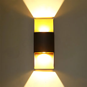 Geometric Rectangular Aluminium Outdoor Wall Lights for Hallway