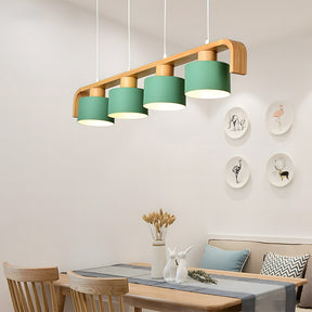 Modern Iron Wooden Pendant Lights for Kitchen Island Dining Room
