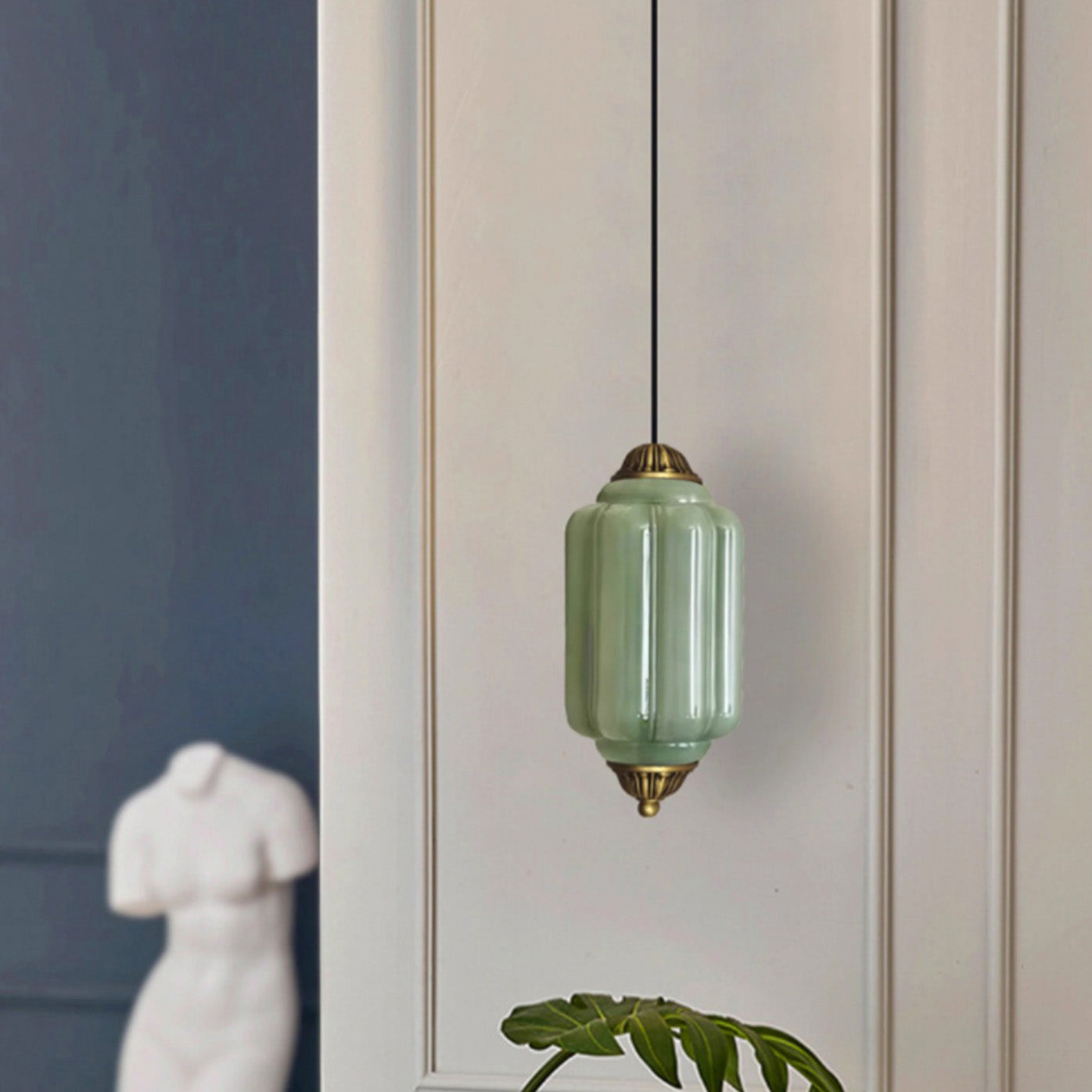 Modern Glass Light With Colored Glass Shade for Living Room