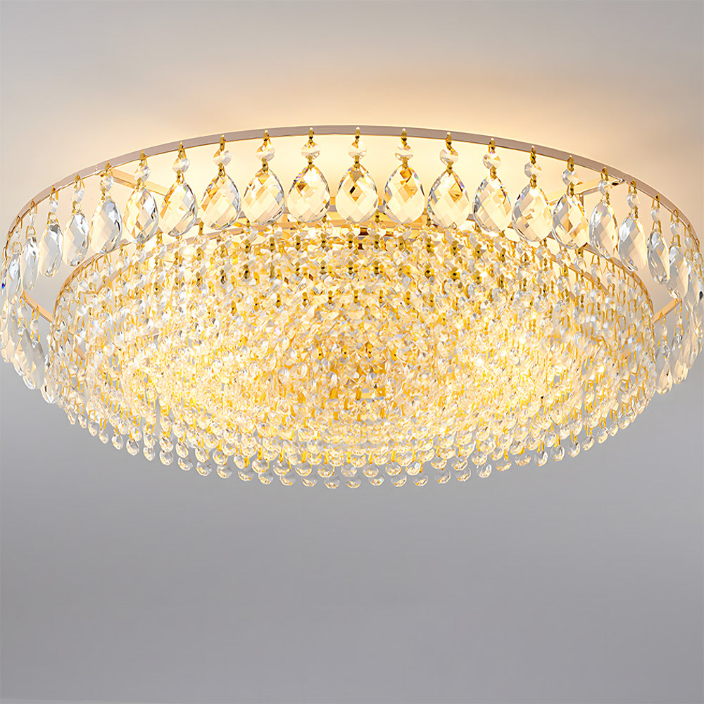 Flush Mount Crystal Ceiling Lights for Bedroom