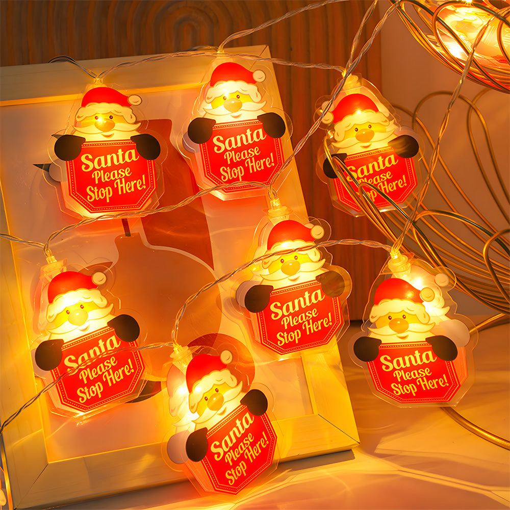 Indoor Decor Father Christmas Battery Powered String Lights