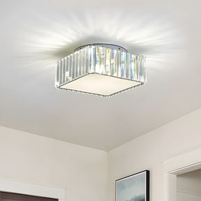 Luxury Crystal Semi Flush Hallway Ceiling Light Fixture