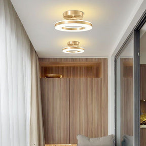 Gold Iron Hallway LED Ceiling Light