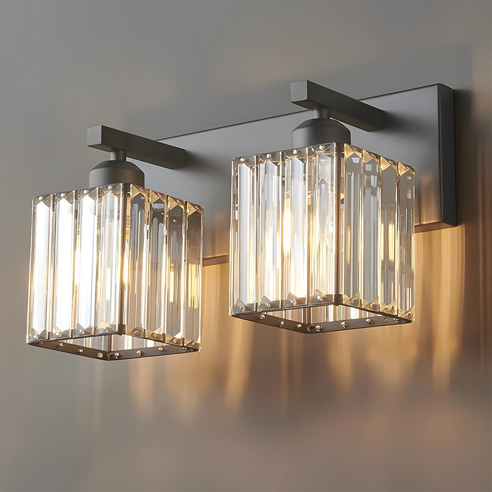 Modern Vanity Lights Fixtures Crystal Glass Wall Sconces