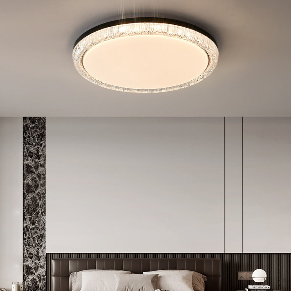 Modern Crystal Flush Mount LED Ceiling Lamp for Dining Room