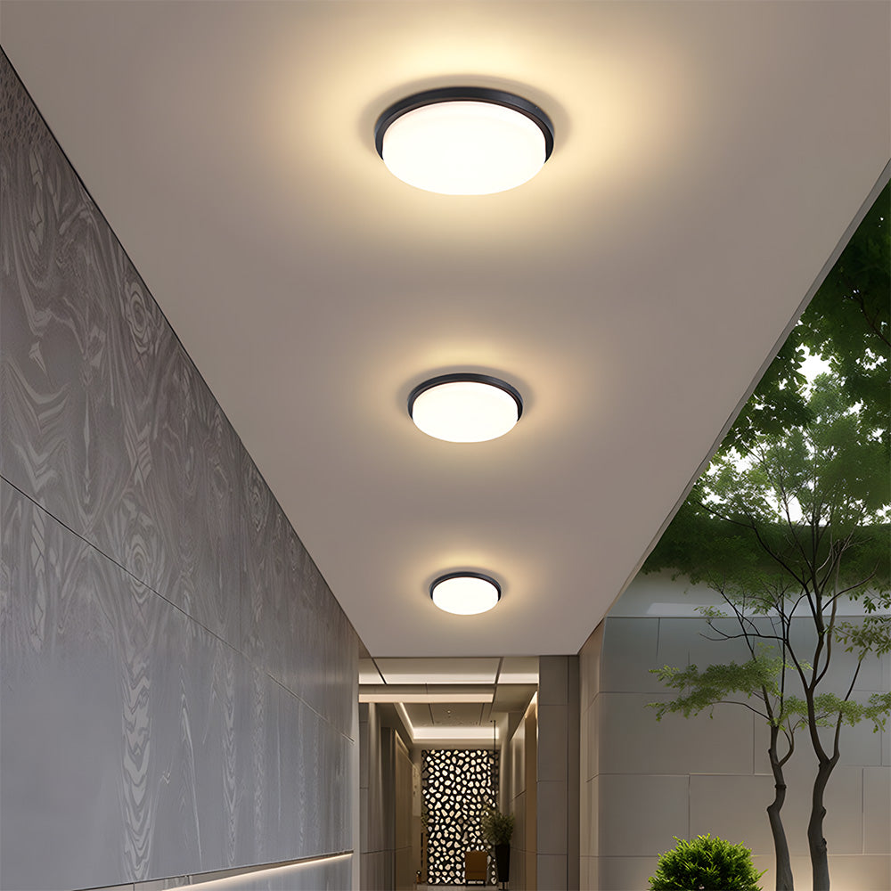 IP65 Round Aluminum Craft and PC LED Ceiling Light for Patio