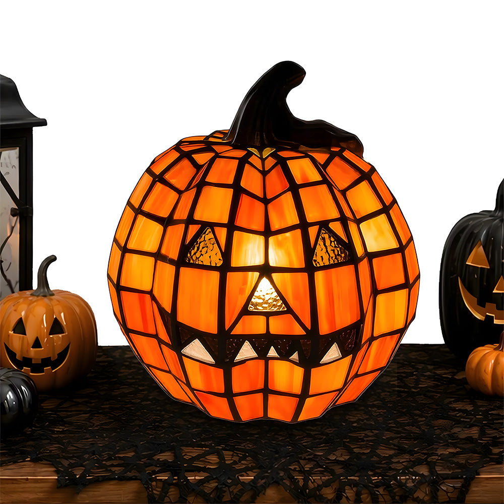 Halloween Glowing Pumpkin Decor Table Lamp for Bedroom Tabletop Decoration