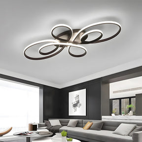 Modern Atmospheric Bow Metal LED Ceiling Light For Living Room