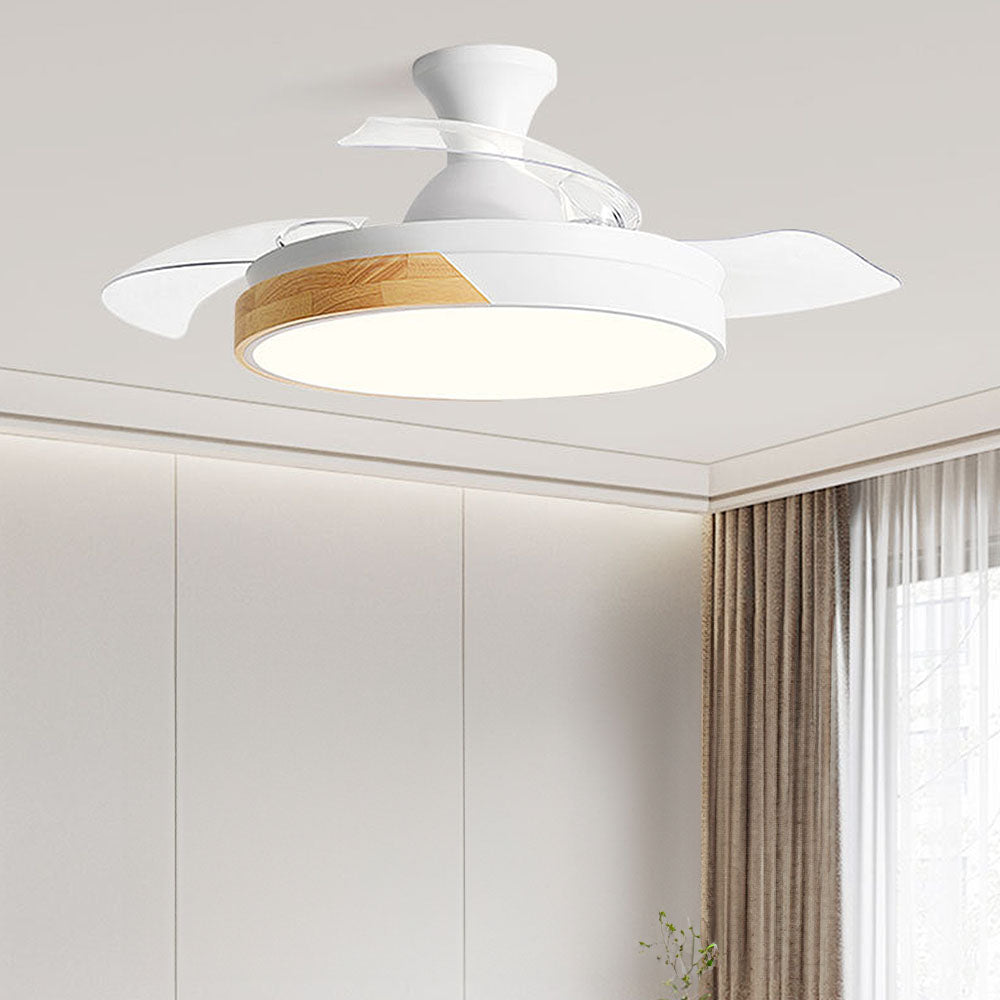 Acrylic Simple LED Remote Control Ceiling Fan With Light