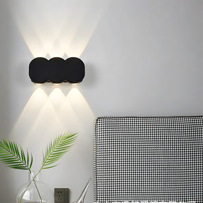 Modern Circular Aluminium LED Outdoor Wall Lights for Garage