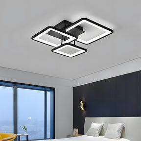 Modern LED Ceiling Light, Black Acrylic Ceiling Lamp for Living Room