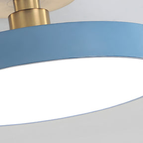 Modern Concise Circular LED Semi Flush Mount Ceiling Light