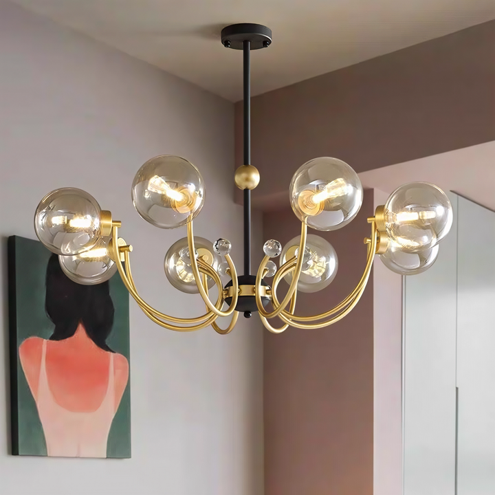 Black Adjustable Sputnik Chandeliers