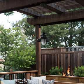 IP65 Waterproof Black Metal Cage Light Outdoor Pendant Lighting