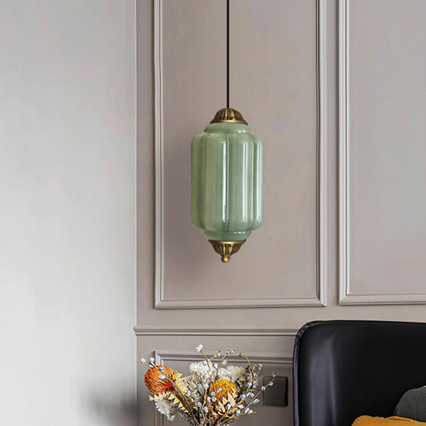 Modern Glass Light With Colored Glass Shade for Living Room