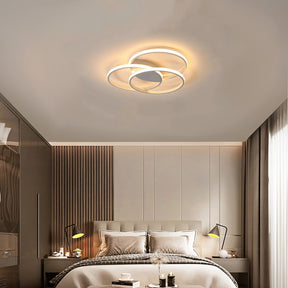 Modern Minimalist White Circle Iron LED Ceiling Lights For Living Room