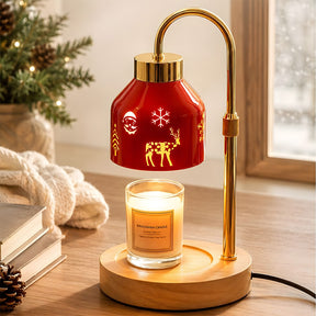 Creative Dimmable Wooden Iron Christmas Candle Lamp for Bedroom