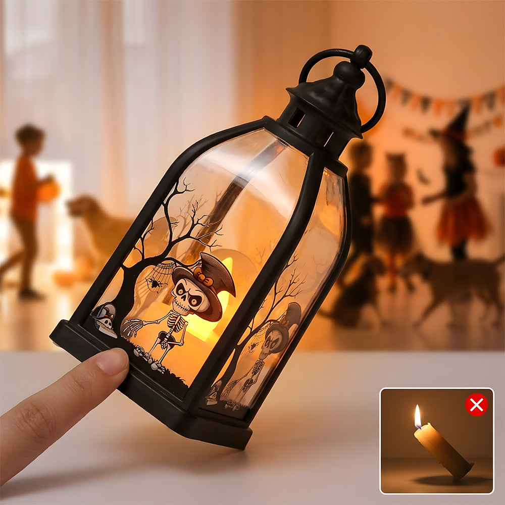 Indoor Decor Witch Bat LED Halloween Table Lamp for Night Party