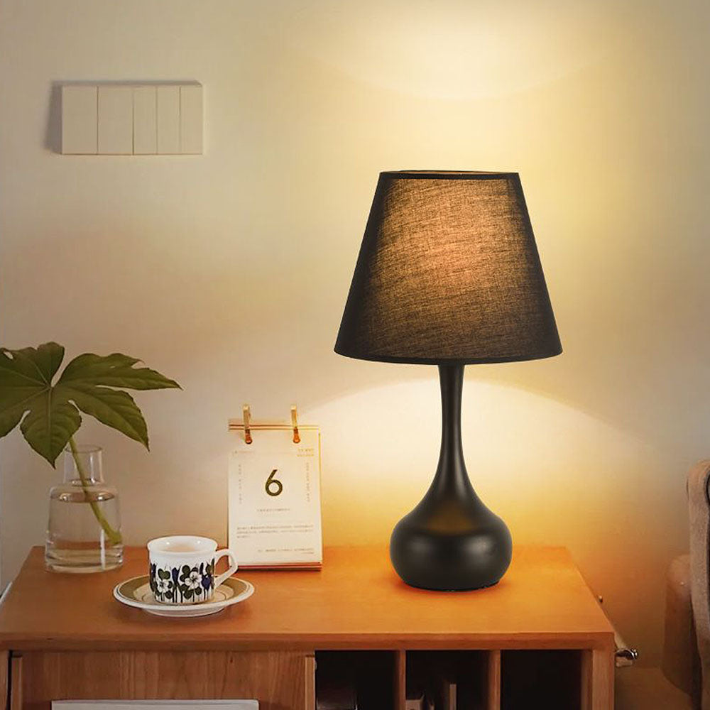 Modern Simple Fabric White Mini Table Lamp